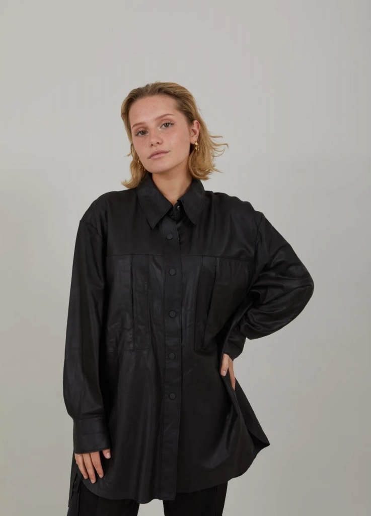 Coster Long Leather Shirt